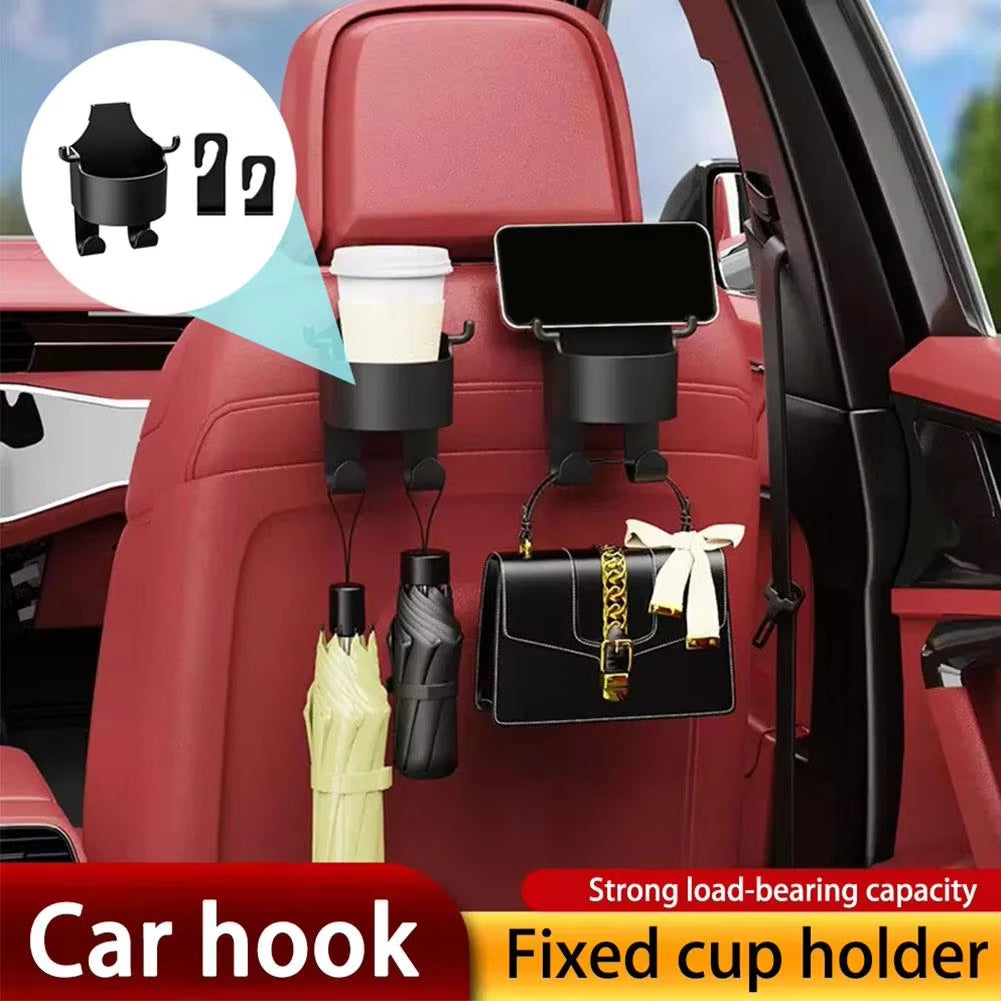 Car Seat Headrest Hook and Cup Holder - Universal Car organizer