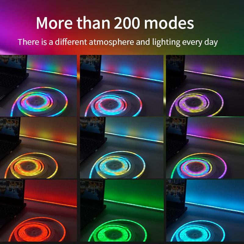 APP-Control LED Light Strip - Multi-Mode Ambient Lights for TV, Desk, Bed, and Room Decor