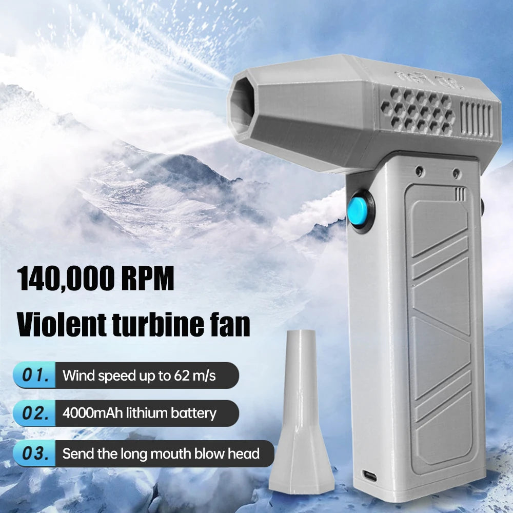 140,000 RPM Handheld Air Blower – Mini Turbo Jet Fan Dust Cleaner