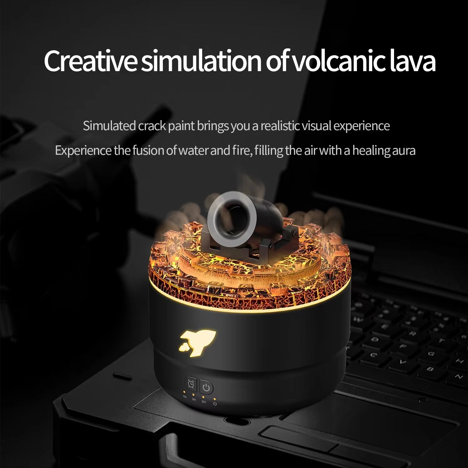 2024 Creative Fort Aromatherapy Machine – Lava Crack Humidifier with Essential Oil Diffuser