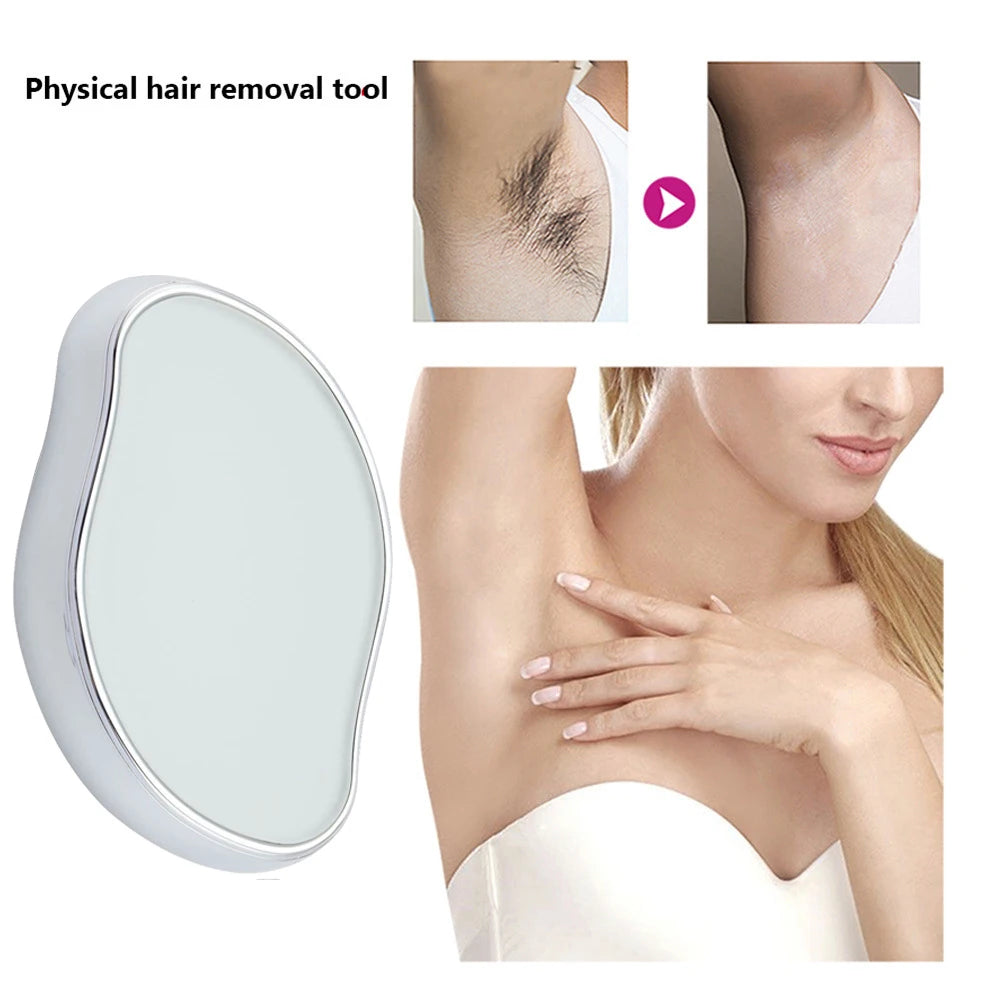 SmoothGlow Eraser - Crystal Hair Removal Eraser – Reusable Painless Glass Epilator for Smooth Skin