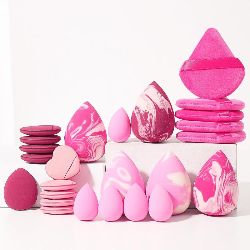 25-Piece Makeup Sponge & Puff Set - Versatile Blenders for Flawless Application