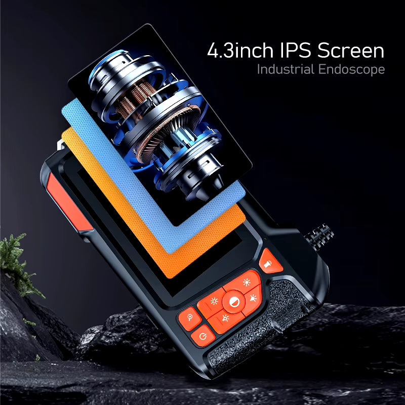 4.3” LCD Sewer & Pipe Inspection endoscope Camera with Light – HD 1080P 5.5mm IP67 Waterproof