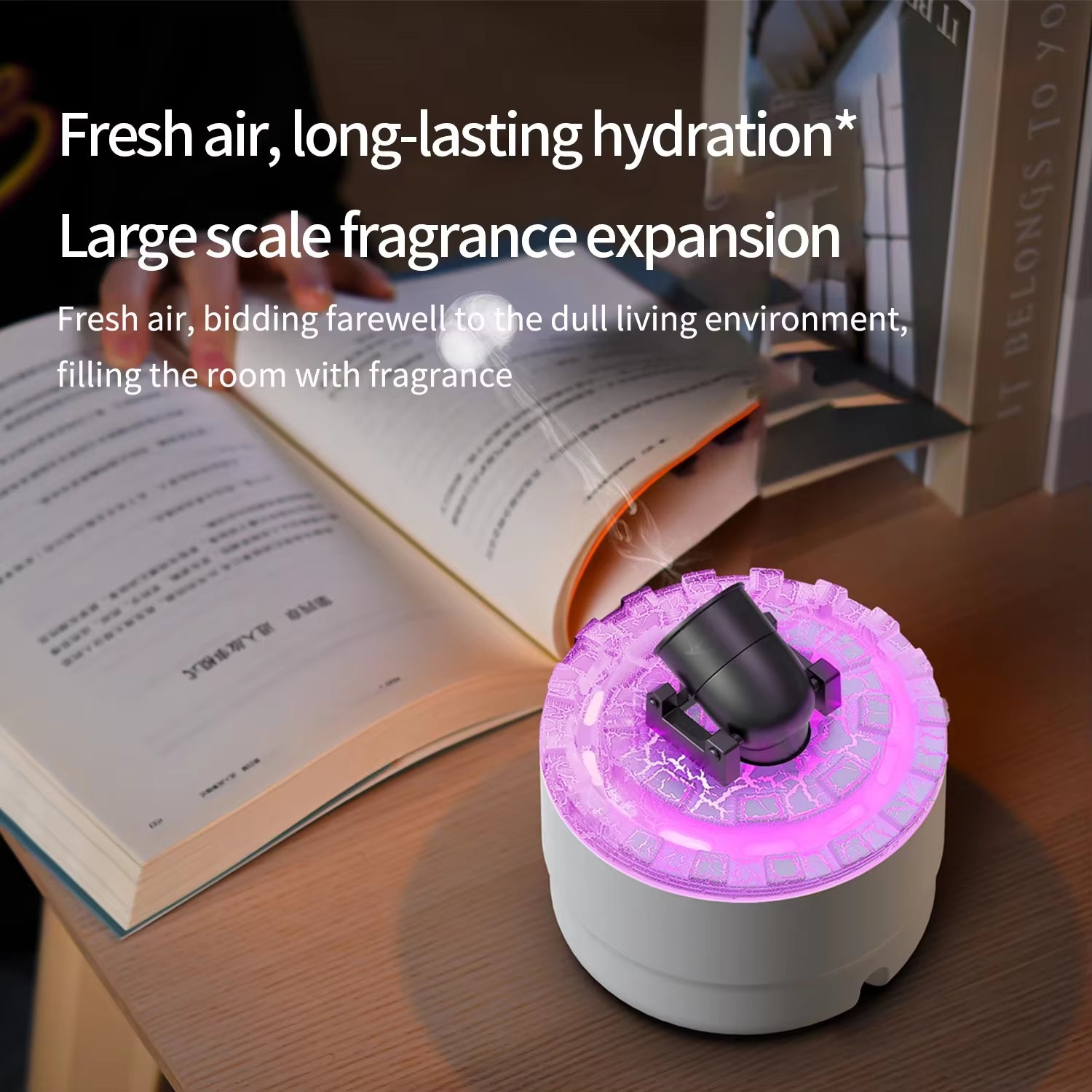 2024 Creative Fort Aromatherapy Machine – Lava Crack Humidifier with Essential Oil Diffuser