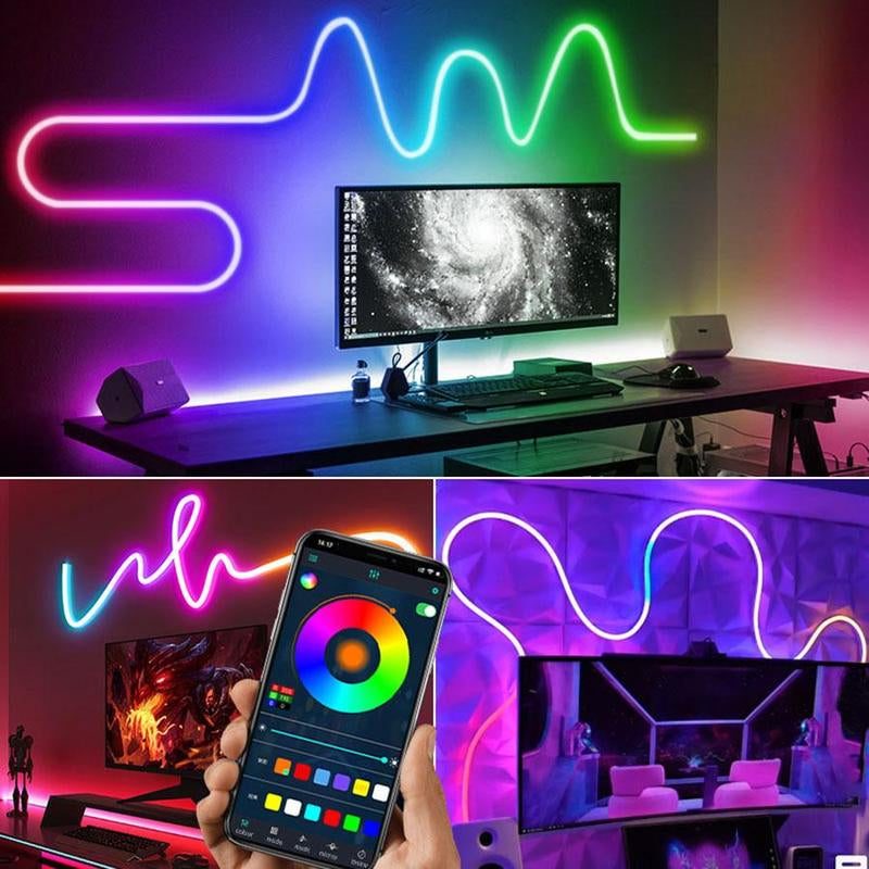 APP-Control LED Light Strip - Multi-Mode Ambient Lights for TV, Desk, Bed, and Room Decor